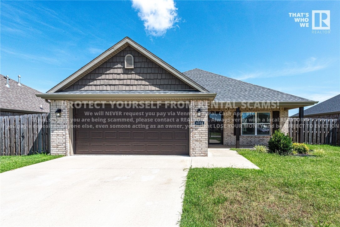 AVAILABLE NOW! Check out this beautiful 3bd/2ba home. Located near parks, schools, shopping,
eateries, and a short drive to University of Arkansas! With a semiopen concept floor plan, this home
features gas log fireplace, eat-in dining room, tiled backsplash, and tile in the wet areas! Large primary
bedroom with private ensuite feat: double sink vanity & Walk-in closet! Check out the covered patio out
back and enjoy the outdoors in the fenced in-backyard. Pets negotiable. ***McNaughton Real Estate
marketing & applications only, management and lease provided by another party. **Tenant is responsible
for all utilities and lawn care/maintenance