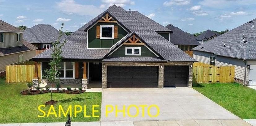 Welcome Home to Maple Estates! This amazing community is walking distance to Bentonville West High School, Gamble Elementary and boasts a Clubhouse with Pool. The Kale Plan has four bedrooms, three full baths, powder room and walk in closets in every bedroom. The bright and airy Living Room with a fireplace opens up to the Kitchen with granite countertops, large pantry and center island for prep. Also there is an Extra Storage Room off the backyard for all the backyard toys! Designer lighting, soft close cabinets, wood floors and shiplap accents make this one a must see! Fence, Blinds, and Guttering included.
