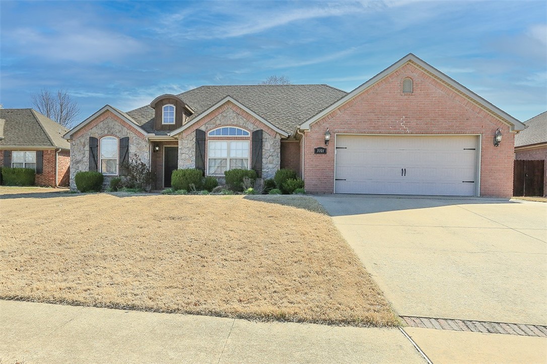 Beautiful 3 bedroom, 2 bath home in Riverwalk Farms Estates. Home has been freshly painted. Amazing features include wood look tile in living area and bedrooms, crown molding, eat-in kitchen and formal dining area. The kitchen has Whirlpool Stainless Steel Appliances, gas stove and a pantry. Spacious primary bedroom with bathroom and large walk-in closet. Primary bathroom has tiled walk-in shower, jetted tub, and double vanity and cabinets for ample storage.