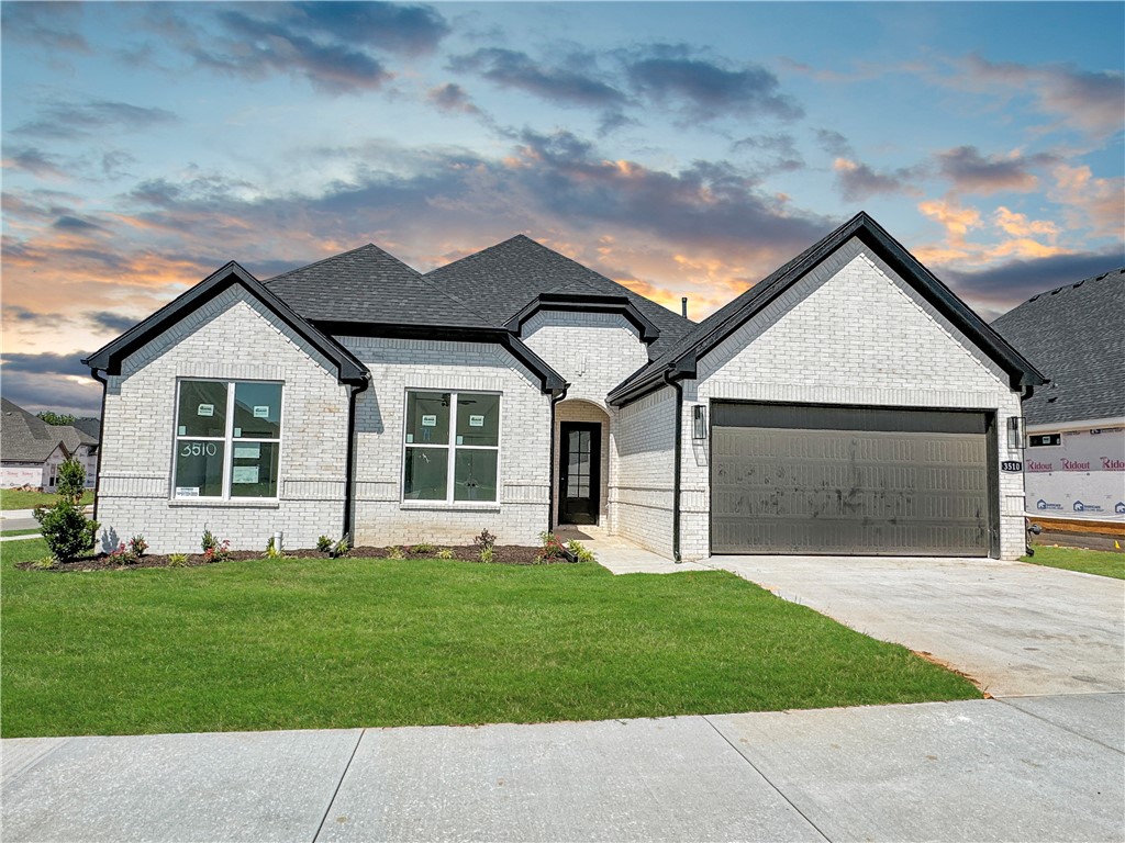 Beautiful Kelsey Plan in Henderson Park, our newest Community located in Fayetteville! Our homes will be 4-sided Brick. The Kitchen will have an oversized kitchen island, quartz countertops and 42-inch upper cabinets with top molding with an Upgraded Stainless steel appliance package. The Living room will have a Beautiful Gas Fireplace. LED lighting throughout! 2-inch blinds throughout! Ceiling fans! High efficiency air conditioner system with Programmable WI-FI thermostat! Tankless hot water heater! Covered Patio! Gutters included! Springdale Schools!