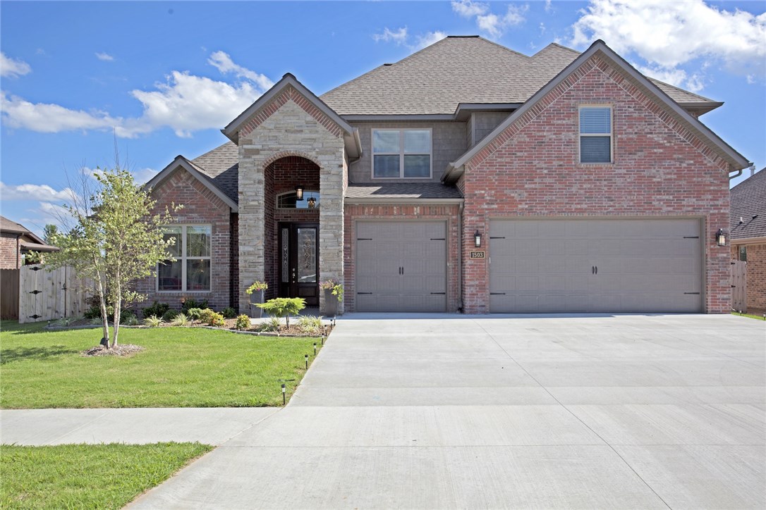 Unbelievable floor plan with two story living room. Exceptional built 3 car garage, brick & stone home with hardwood floors, huge kitchen, central vac, home audio, security system, study & large bonus room. Kitchen has large island with veggie sink, walk in pantry, tons of cabinets and storage. Two story living room with corner fireplace & windows open to covered patio. Large mud room with cubbies and a spacious laundry room with sink and counter space. This is a must see floorplan!