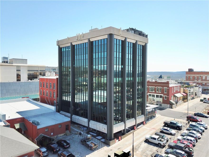 Class A office building located just steps from the Fayetteville Square and the historic Downtown Fayetteville. Amenities in the building include bike storage, locker rooms, common area with seating, and on-site bar in the basement. Many local restaurants, shops and bars in the immediate area. Lease type is Modified Gross.