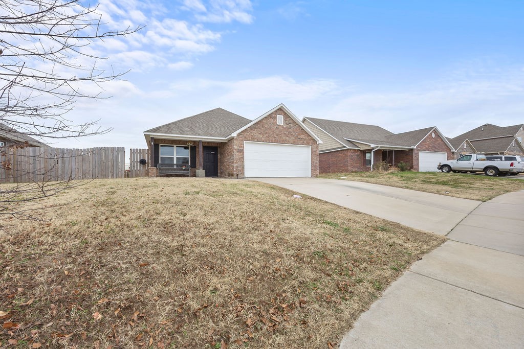 Adorable home in the Stone Ridge Subdivision! Fantastic open layout providing functionality throughout for the whole family. Cozy interior with wonderful living space, eat-in kitchen and spacious bedrooms. Bonus room could be formal dining or office. Fully fenced backyard provides the ideal personal space to unwind with the family. Covered patio and firepit area creates an environment to entertain with ease. Quiet neighborhood with friendly family neighbors. Perfect location that is close to schools, shopping, dining and only 5 minutes away from charming downtown, Aquatic Park and John Brown University. Easy access to enjoy all the parks and trails in town. Move-in ready and waiting for you!