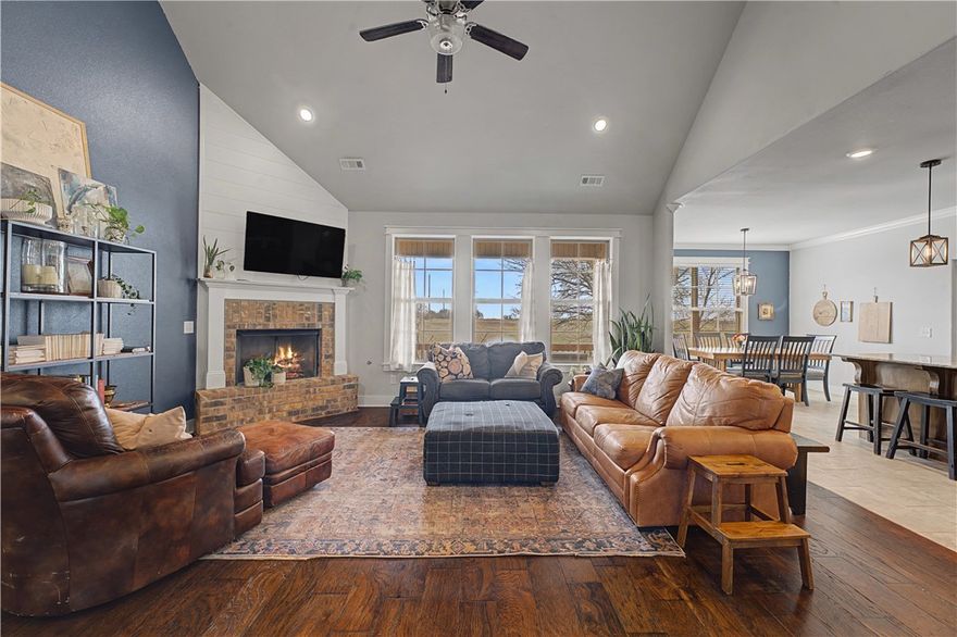 Try to find a newer 4 bedroom 3 bathroom home in Siloam Springs for this price! Built in 2021, this well-built home has an amazing bonus room and no neighbors in the back (pasture). Quality finishes throughout, and it's clear that the garage enclosure 2nd living room was done very well - it feels like the rest of the home, and has a loft office area! Vaulted ceilings, gas log fireplace, crown molding, accent walls, attic storage, walk-in closets, granite counters, & double sinks in two bathrooms. Electric range but plumbed for gas as well. Amazing value per square foot and convenient location! In a market that doesn't provide much affordability - this home does!