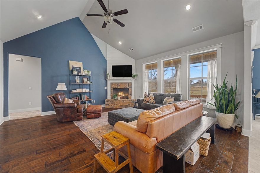 Try to find a newer 4 bedroom 3 bathroom home in Siloam Springs for this price! Built in 2021, this well-built home has an amazing bonus room and no neighbors in the back (pasture). Quality finishes throughout, and it's clear that the garage enclosure 2nd living room was done very well - it feels like the rest of the home, and has a loft office area! Vaulted ceilings, gas log fireplace, crown molding, accent walls, attic storage, walk-in closets, granite counters, & double sinks in two bathrooms. Electric range but plumbed for gas as well. 2 minutes (1.4 miles) from City Lake Park where you can mountain bike, fish, play frisbee golf, or walk around the Lake/Creek! Amazing value per square foot and convenient location! New roof June 2025. In a market that doesn't provide much affordability - this home does!