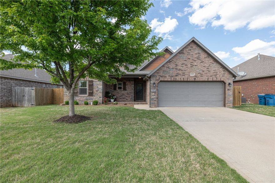 Homes this perfect are never available long, so don’t wait! Meticulously cared for and updated, this home will welcome you with open arms and you won’t want to leave! Located within walking distance to Osage Creek Elementary and just moments to Osage Park and the Bentonville airport, you’ll love this friendly neighborhood with quiet streets with convenient access to everything Bentonville has to offer. Arriving at the home you’ll love the detailed care that shows in the cheery landscaping and all the way through the freshly painted and modern interior. Hardwood floors, granite counters and a perfect split layout will impress yourself and your future visitors alike. Don’t miss the amazing screened patio, in ground storm shelter and the brand now architectural shingle roof, brand new in 2025! Come picture yourself building memories here for years to come, this is one home you don’t want to miss!