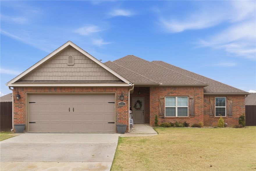 Welcome to 2230 Hunter Drive — a well-kept, move-in-ready 4-bed, 2-bath home in the heart of Pea Ridge. Built in 2017 and offering 1,834 sq ft, this home sits on a 0.28-acre fully privacy-fenced lot with plenty of space to relax, play, and entertain. Step out back and enjoy the Burton Pools & Spa above-ground pool and custom deck (approximately $17k and installed in 2023) — your ready-made summer hangout. Inside, you'll love the gas fireplace, ceramic flooring throughout (no carpet!), a smart split floor plan, and a spacious primary suite tucked privately on its own side of the home. Recent upgrades include a 2024 water softener system and 2024 whole-house carbon filter, giving you extra confidence in your home's water quality. No HOA or POA fees, and you're about 10 minutes from the brand-new Walmart Home Office, offering a perfect blend of convenience and quiet neighborhood living. Move-in ready, updated, and exceptionally well cared for — this one truly stands out in Pea Ridge.