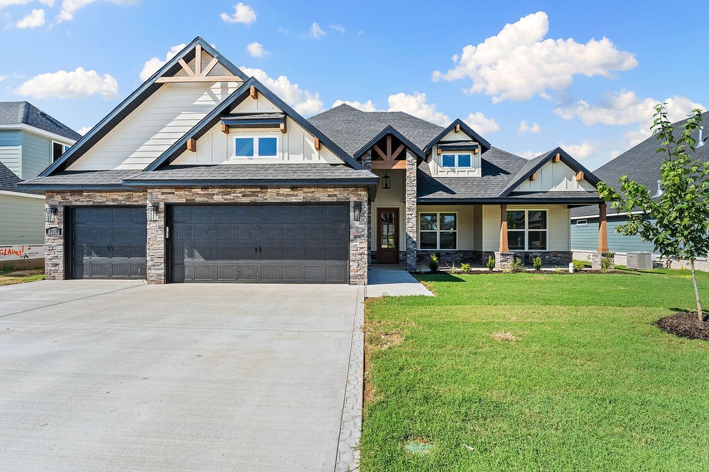 Welcome to the Anna Plan in Maple Estates! This stunning two-story home offers 4 bedrooms, 3.5 bathrooms, and a spacious bonus room, providing 3,046 sq ft of beautifully designed living space. With a 3-car garage, there’s plenty of room for vehicles, storage, or a home workshop.Step outside to a covered back patio with a cozy fireplace, perfect for year-round entertaining or relaxing evenings. Inside, the thoughtful floor plan combines comfort and functionality, making it ideal for both everyday living and hosting guests.Located in the sought-after Maple Estates community, you’ll also enjoy access to neighborhood amenities including a pool and clubhouse, as well as close proximity to Bentonville’s newest schools, medical facilities, shopping, dining, and recreation.