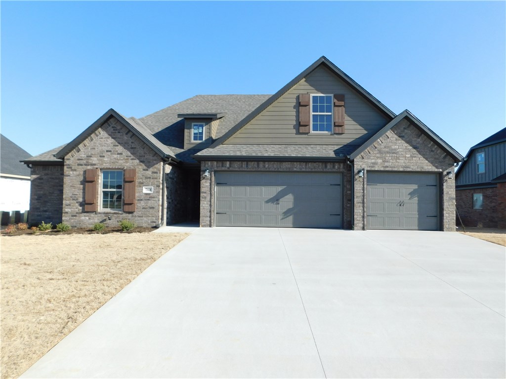 Beautiful new 5 bedroom, 3 bathroom, 3 car garage home in new Liberty Estates S/D. 2,500 sf home features a functional upstairs, and the 5th bedroom could be used as a bonus room. Open floor plan and inviting spacious covered back porch. Currently in the Har-Ber High School district, with easy access to I-49. Community pool and clubhouse scheduled for Spring 2018. Don't miss it!!