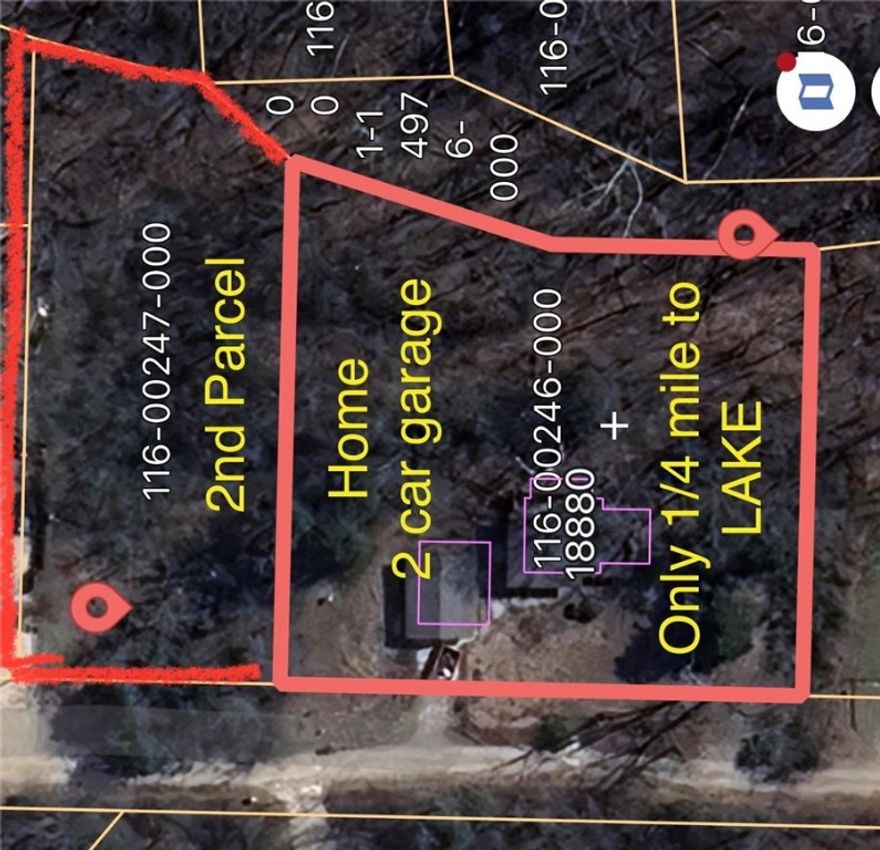 LAKE AREA with Privacy & Bonus Lot makes for a welcoming, peaceful escape! This home is nestled only 1/4 mile to Beaver Lake shoreline, and surrounded by serene woods on three sides, offering the perfect blend of privacy and natural beauty. Enjoy morning coffee or evening relaxation on brand new front and back decks. New carpet, a warm inviting layout that’s perfect for weekend getaways or full-time living. Main Level living welcomes you with a spacious living area, kitchen, and a convenient half bath—ideal for entertaining or relaxing by nature. Downstairs, you'll find two comfortable bedrooms and a full bath. The spacious extra lot included gives you room to expand or simply enjoy the added space. 
Whether you're looking for a cozy personal retreat or an investment property near the water, this property is a must-see! Up to $2500 in CLOSING COST ASSISTANCE! *with acceptable offer & financing approval from preferred lender. Few photos have been digitally staged. USDA/RD Elig., HVAC updated 2020