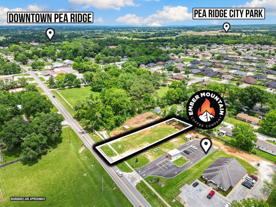 Prime Location in Pea Ridge! Fantastic lot available right next to Ember Mountain, perfectly situated on a high-traffic road. This approximately ½ acre parcel is open, cleared, and ready for development—the ideal spot for your next business venture in our growing community. Don’t miss the opportunity to bring your vision to life! New Parcel ID and address will be assigned with the lot split survey, to be filed at closing.  Also listed as land MLS #1322200.