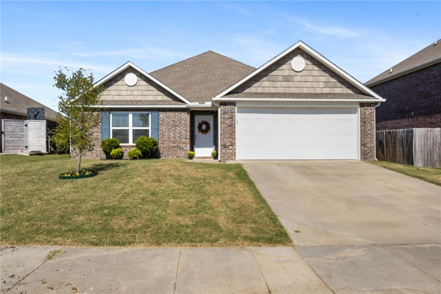 Welcome to this lovely 3-bedroom, 2-bath home, built in 2019 and full of charm. The kitchen features an updated sink, newer appliances, and plenty of counter space—perfect for cooking and gathering. The water heater and HVAC unit were serviced in 2025, so you can move in with peace of mind. Step outside to a beautifully landscaped backyard, complete with a built-in basketball goal and hot tub that conveys with the home—ideal for relaxing or entertaining guests. With a great layout, lots of natural light, and thoughtful updates, this home is move-in ready and waiting for you!