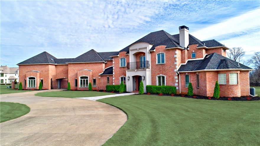 This home is absolutely gorgeous! With 5 bedrooms and plenty of space for family time and entertaining, it’s designed to offer both comfort and luxury. The gourmet kitchen is sure to be a highlight, special touches are the butler’s pantry and high-end appliances such as the built-in refrigerator/freezer and double ovens. The hearth room, breakfast nook, and study corner definitely create a warm, inviting environment for family bonding. The formal DR is great for special engagements The executive office with its coffered ceiling and built-ins sounds perfect for working from home in style. The primary suite and bath—wow! A cozy fireplace warms your room while the primary bath offers a soaker tub, double vanities, a walk-in shower, and double water closets—definitely a retreat. There is a private suite with an interior entrance for guests. Multiple living areas. Luxury waterproof floors are made from limestone, made to last 50 years. Central wet/dry vac.  Covered patio, patio and sport court area. 4 car garage.