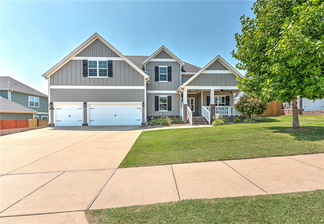 Welcome to your dream home in the highly desirable Hyde Park subdivision! This luxurious property, located within the exceptional Bentonville school district, offers the perfect blend of comfort and convenience. Three of the four bedrooms have their own en-suite bathrooms. The versatile bonus room can serve as a fourth bedroom with a nearby full bath. This home boasts a walk-in attic, oversized garage, and a separate storage building. Enjoy the front porch, large backyard, or community amenities like the park and pool. Just minutes from shopping and trails. This wonāt last long!