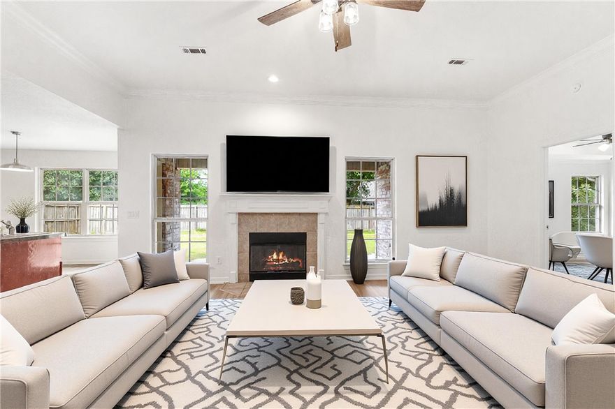 Welcome to centerton living at its finest in the Sonoma Valley subdivision in this like new home! You’ll find fresh warm white paint, new LVP flooring throughout, new fixtures, high ceilings, gas fireplace and fully privacy fenced backyard, perfect for pets and play. This home is ready for you to put your personal touches on, live in as in, or utilize as a rental property for long or short term use. No POA or covenants. Large gates on the fence make RV parking on the side or backyard simple. Two car garage offers additional storage and parking with attic access inside. This beautiful brick home offers an unparalleled ease of living that caters to both comfort and convenience. Located just moments away from local parks, shopping, medical facilities, schools, and dining, Pinot Ave is perfectly positioned for those seeking a balanced lifestyle in NWA. Schedule your private tour today and discover your new home in this delightful neighborhood!