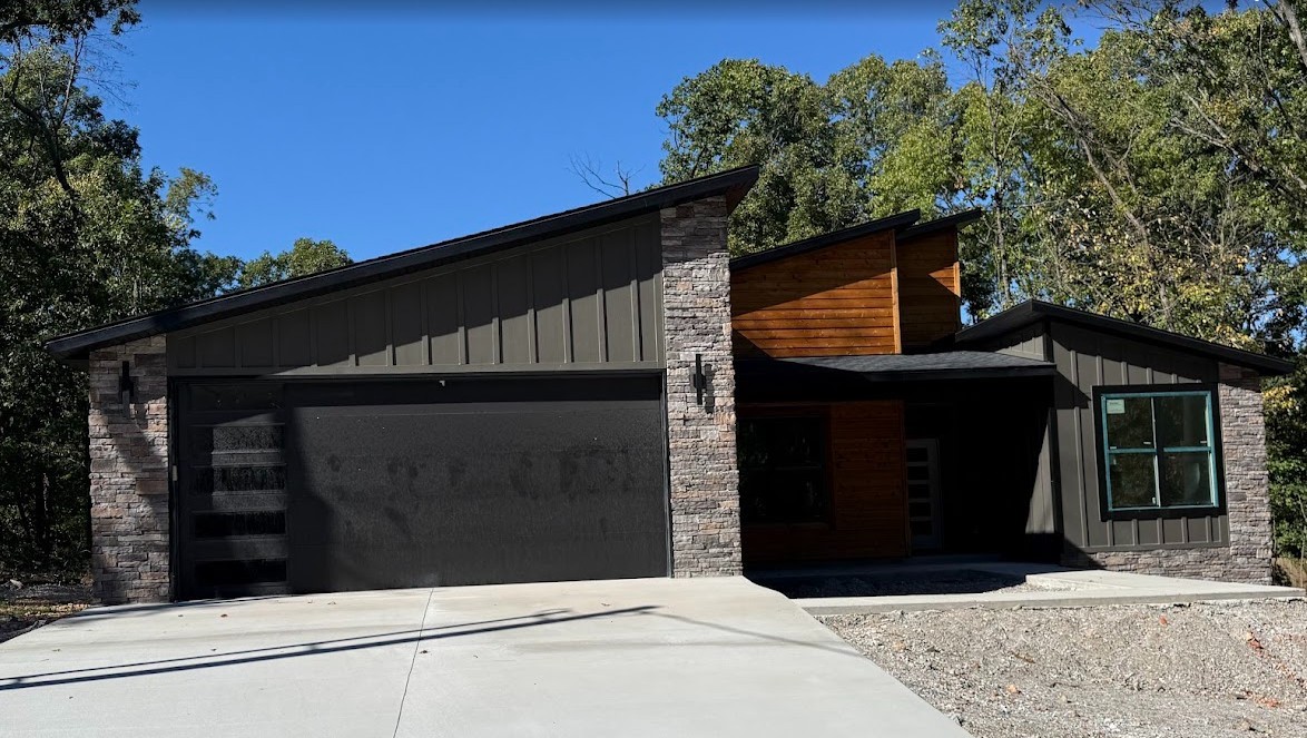 Beautiful contemporary new construction on a flat lot! This 3-bed, 2-bath home features an eat-in kitchen with waterfall island, one-piece backsplash, electric range, a hidden walk-in pantry, and an office. No carpetājust tile and premium LVP throughout. Built with Zip System sheathing and Solar Board roofing to keep the home energy-efficient and the attic up to 40° cooler in Summer.