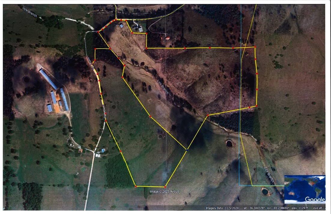 Discover the perfect mix of pasture and woods on this stunning 90-acre property located just 1.5 miles off Hwy 65N. With rural water available, fencing and cross-fencing already in place, and multiple ideal building sites, this land is ready for your dream home, farm, or recreational retreat. The property features a large pole barn, a pond for livestock or fishing, and plenty of open space for grazing. Enjoy the peace of the countryside with the convenience of being only 30 minutes to Branson, MO and Table Rock Lake. Don’t miss this opportunity to own a versatile and scenic piece of the Ozarks!