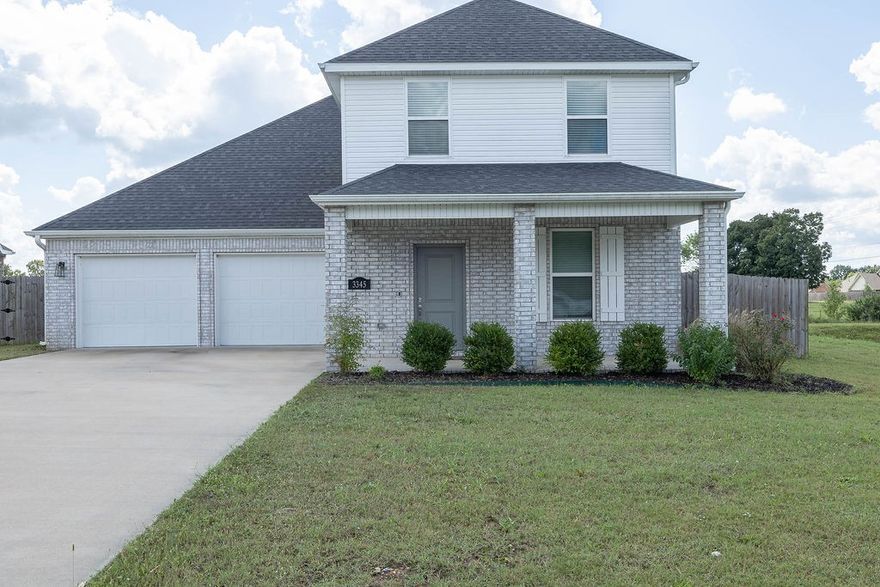 Check out this 4 bedroom 3 bath home located in Northern Heights SD an accessible Springdale location, close to schools, parks and Hwy 412. This updated home offers an open floor plan with large living/dining space open to the kitchen with generous island, pantry and SS appliances. Enjoy the designer tile gas fireplace and vaulted ceilings. Primary bedroom with large ensuite and walk in closet located on main level. Main level has an additioanl spacious bedroom and full bathroom. Upstairs has two spacious bedrooms and a full bathroom. This all brick home offers a covered outdoor patio and fenced backyard. Hardwood floors throughout with carpet in the bedrooms, new carpet in the downstairs bedrooms. This is a lot of house for the money!