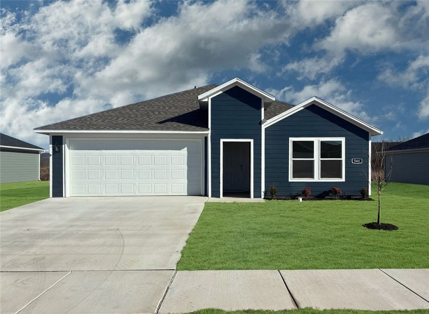 Charming Cali plan in Selah Meadows, our newest home community situated in the heart of Prairie Grove.  Each home in Selah Meadows is meticulously crafted with attention to detail, creating a space that feels both luxurious and welcoming. From the moment you walk through the door, you'll be greeted by modern features and spacious layouts that cater to every lifestyle. Our homes boast premium finishes and thoughtful designs, ensuring that you'll be stepping inside your own personal oasis. These homes will be complete with LVP flooring throughout, wood shelving in all closets, pantry and utility room. Kitchen will have granite countertops and stainless-steel appliances! Bedroom one bath will have granite countertops, double sinks, and a walk-in shower. Home will have a Garage Door Opener, and a Landscape package. Home will have Beautiful 4 Sides Hardie Siding®.