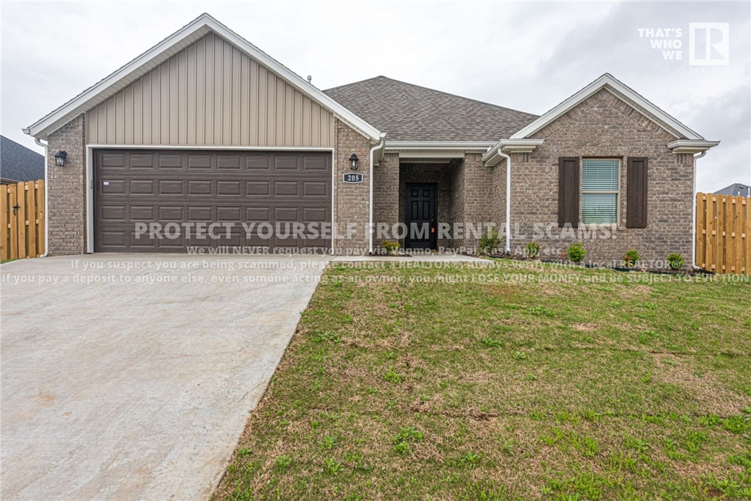 AVAILABLE NOW! Come check out this beautiful 3 bedroom 2 bathroom home located only minutes away
from eateries, schools, and a short drive to the University of Arkansas! With a semi-open concept floor
plan, this home features LVP flooring in the living room, gas log fireplace, eat-in dining room, granite counters, island, and tile in the wet areas! Check out the spacious primary bedroom feat: private ensuite with a gorgeous double sink vanity, walk in shower, and separated bath tub! Relax and relish in the large, fenced in backyard! ***McNaughton Real Estate marketing & applications only, management and lease provided by another party.