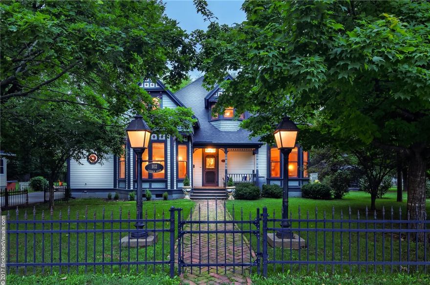 This incredible piece of history is ready for new owners! Located on a large corner lot only a block from the Bentonville Square and Crystal Bridges Trail entrance.  The entire home has been beautifully updated from the studs, with custom additions and ornate Victorian detail throughout. Enjoy the studio apartment with modern finishes over the garage. Take a step back in time while enjoying updated modern amenities.  Zoned Downtown Edge, the possible uses for this property are endless.