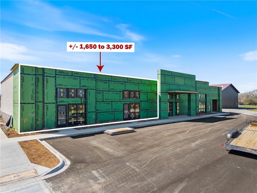 +/- 1,650 to 3,300 SF of cold shell retail/office space at the intersection of Hwy 72 and Tater Black Rd. This premier location is less than a mile from Hwy 102/E Centerton Blvd and just 2.8 miles from Downtown Bentonville. The space is currently in cold shell condition, however, for a qualified tenant, the landlord is offering a generous TI allowance. Surrounded by key amenities and strong demographics, the property is near Elm Tree Elementary & Ardis Ann Middle School, the affluent Versailles Subdivision, and Merchants Park. Ideal for retail, office, or service-based businesses looking for high visibility and a growing market.