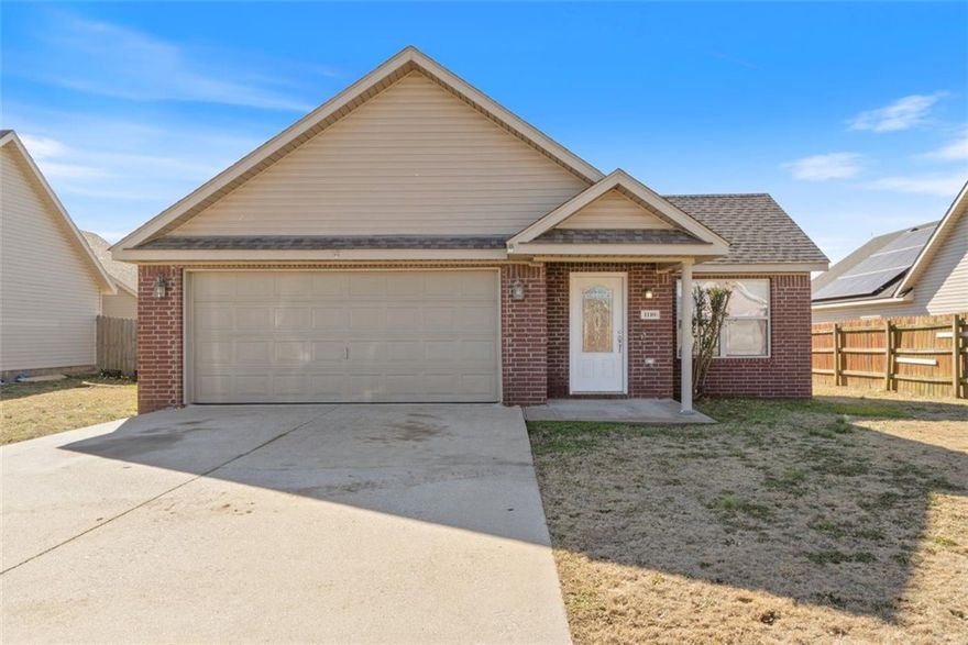 Great family home featuring 3 bedrooms and 2 baths with a desirable open floor plan. Wide hallways and ceramic tile in high-traffic areas add both comfort and durability. The living room offers a cozy electric fireplace and flows nicely into the kitchen and eating area. The kitchen includes stainless steel appliances, ample cabinetry, and a pantry. Recent updates include a new roof and fresh interior paint. The primary suite features a walk-in closet, jetted tub, and separate walk-in shower. Neutral colors throughout. All-electric home in a convenient location with easy access to shopping, dining, and everyday amenities. Truly move-in ready at a great price.