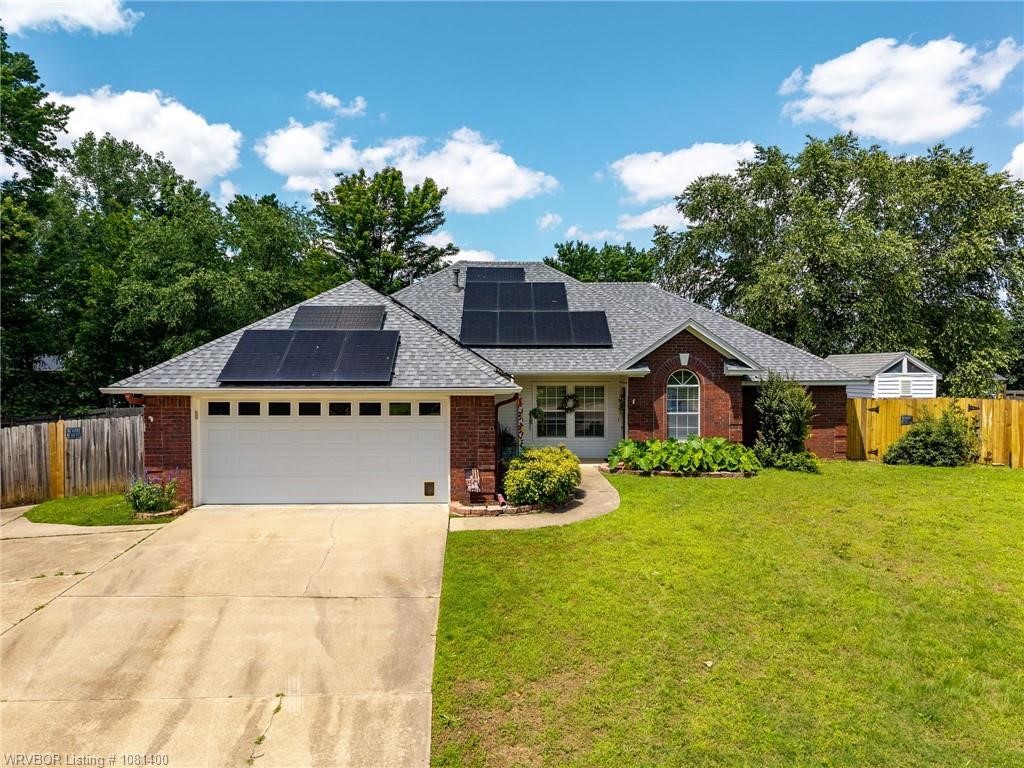 Private oasis on nearly an acre in Van Buren with a 3,240 sq ft dream shop + guest quarters! This 3 bed, 2 bath home sits on a quiet cul-de-sac and features 1,877 sq ft with an open, split floor plan, vaulted ceilings, and abundant natural light. The chefās kitchen boasts granite counters, new cabinetry, gas range, and breakfast bar. The living room offers a cozy gas fireplace, and the spacious primary suite includes 2 walk-in closets and a fully renovated spa-like bath with dual vanities and a stunning walk-in tiled shower. Step outside to a covered patio, Trex deck, and tranquil Cedar Creek viewsāplus your own private walk bridge surrounded by nature and wildlife. The 60x40 insulated shop includes electric, water, its own bathroom, and an upper level with 2 rooms ideal for guests, an office, or hobby space. Thereās also a 31x18 garage with utilities, RV hookups, and ample parking. In-ground storm shelter, solar panels, roof under 1 yr, and just 1 mile to I-40. Not in flood zone. Donāt miss this rare gem!
