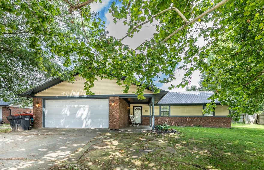 This home is in a well-established neighborhood in east Springdale and is close to shopping, dining, and recreation.  With 3 bedrooms and 2 bathrooms, this home would be great for first-time home buyers or empty-nesters.  Features include brick and masonite exterior, metal roof, large living room, large yard with mature trees, and covered front porch. There are a few things that need attention, including HVAC, but this home has great bones.  Sellers priced the home knowing the buyer will need to do some fixes, but in this case, a little work definitely goes a long way.  Seller had home pre-inspected and that report is attached to this listing so buyers can see for themselves what needs to be addressed.
