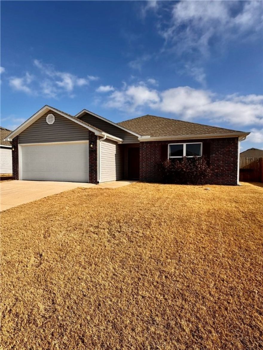 Built in 2023, this 3-bedroom, 2-bath home features a garage and a fenced backyard. The home offers walk-in closets and comes with all appliances included. Great layout with modern finishes.**NO PETS**