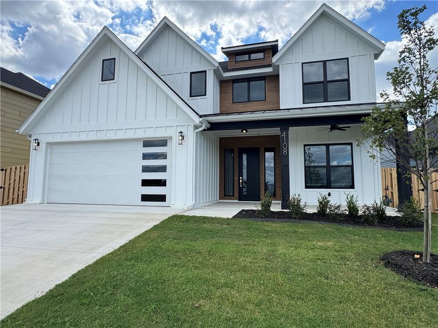 Welcome to Meadow Brook in SW Rogers! Great community in the best location! This plan features 3-4 bedrooms (2 flex spaces either bedroom 2 or study option as well as upstairs bedroom 4 or bonus room). All bedrooms have walk-in closets with plenty of storage! Downstairs you will find the primary bedroom. Great layout with open kitchen/living room area. Kitchen has large island to sit up to 6 bar stools, built-in gas cook top, built-in oven and microwave, large pantry, and eat in dining area. Primary bedroom feature en suite bathroom with soaking tub, walk-in shower, his and hers separate vanities, and large closet with lots of built-ins. Bedrooms 3 & 4/bonus room are upstairs along with a full bathroom. Enjoy the evenings grilling on the covered back patio! Can't beat location being only minutes to shopping, dining, groceries stores, and only steps to the Razorback Greenway Trail.