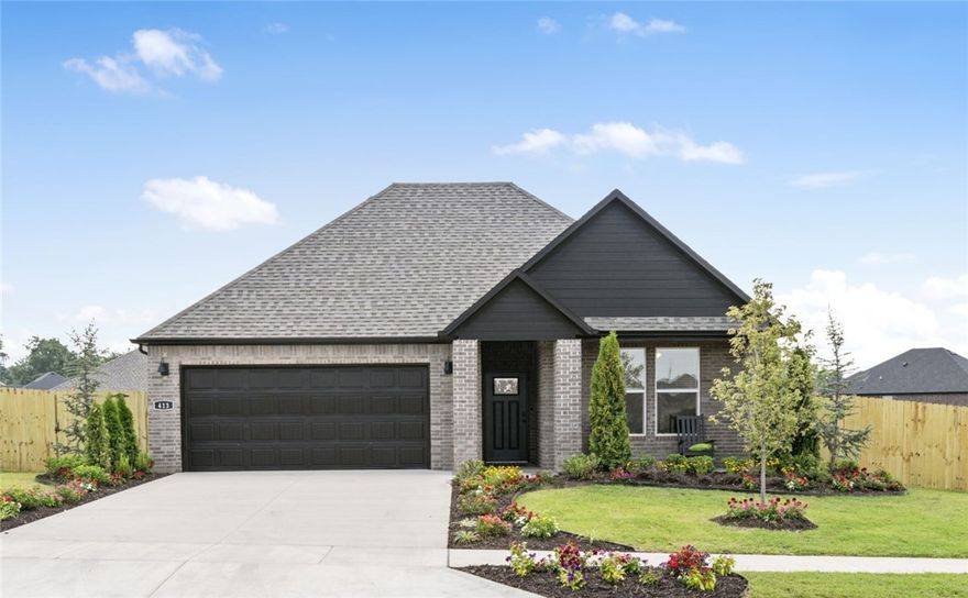 Sold before print! Lovely Lakeway plan in Goose Creek Village, an impressive subdivision where quality and affordability meet in the heart of Farmington. This home features gorgeous quartz kitchen countertops, stainless steel appliances and a walk-in pantry (per plan). 42-inch upper cabinets with top molding and soft close cabinet doors. Private bedroom one includes a lovely en-suite with quartz counter tops, double sinks, walk-in shower, and walk-in closet. Living room will showcase a beautiful modern Electric Fireplace. These homes feature ceiling fans in all bedrooms and living room! Each home exterior will have brick and Hardie® siding per plan!  Covered patio (per plan). Garage Door opener! Taxes and Parcel # TBD. Single-story plans feature Luxury Vinyl plank flooring throughout!