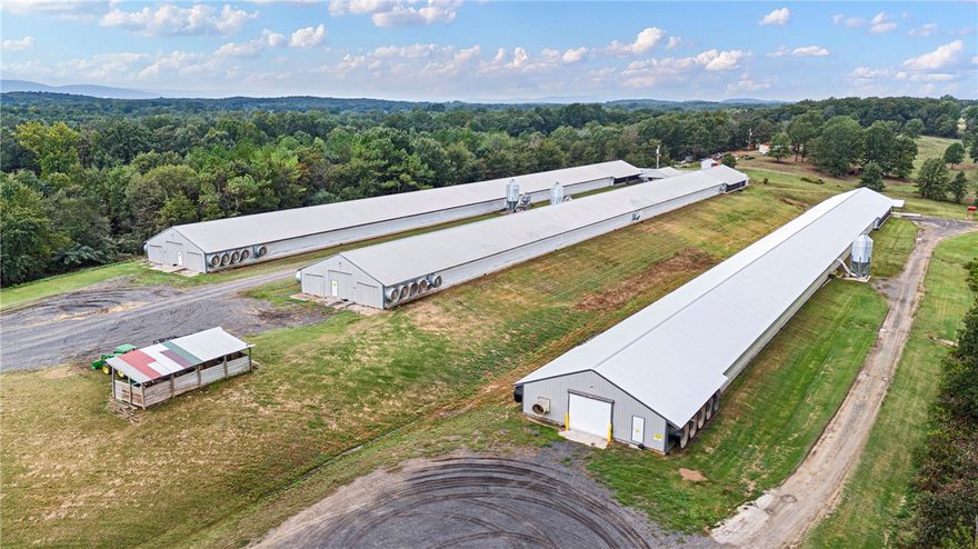 Income-Producing Tyson Breeder Farm with Residence

This exceptional Tyson Breeder Farm is a proven income producer and offers everything you need for success. The operation features:

(2) 42’x500’ breeder barns built in 2004 — each with egg rooms and a centrally located storage room.

(1) 42’x500’ breeder barn built in 2020 — complete with its own egg room and storage room.

33.84± acres of land providing space, privacy, and operational flexibility.

Remodeled 1,904 sq ft residence — a spacious mobile home with modern updates, offering comfort and convenience right on-site.

With a three-year average gross income of $322,000 annually, this farm is a true turnkey opportunity for both seasoned operators and those ready to step into a high-revenue agricultural business.

Don’t miss your chance to own a rare combination of strong income, updated facilities, and comfortable living all in one property.