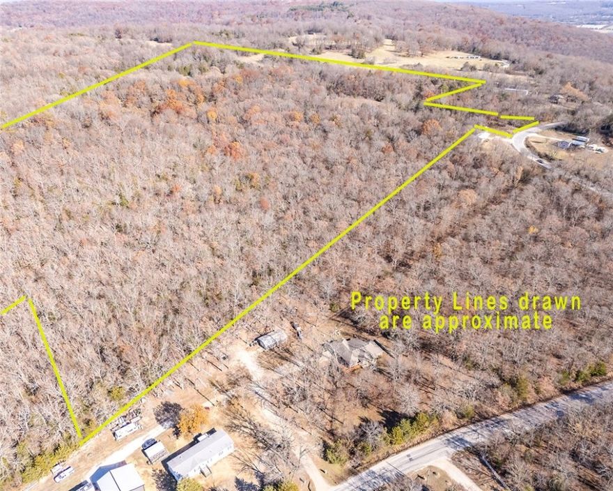 Talk about a cool piece of the Ozarks! This 51.39 acre parcel is mostly wooded, has a pond, a functional cabin with a wood stove and sleeping loft, and plenty of privacy! Use it as a recreational destination, for hunting, or build your dream place on this fantastic property. Close to town (it is 4.7 miles off 15th St on a paved road), has electricity at the property line, and water tap(s) available (per Mount Olive Water Association). No restrictions, just peace and quiet!