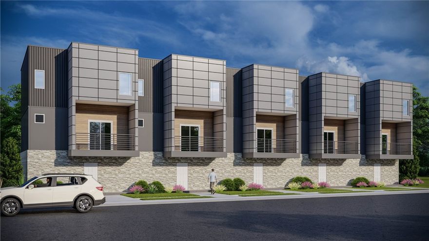Down the street from U of A Diamond Hog Stadium. 6 units in a 6-Plex building each unit is a 2BR, 2.5 BA, 3-story townhome/condo with contemporary, open floor design, ensuite bathrooms, quartz countertops, stainless steel, high-efficiency appliances, washer & dryer, programmable thermostats, cozy, electric living room fireplace, spacious tile showers with glass doors, garage door openers, luxury vinyl flooring-no carpet, upper-level tile flooring deck with iron railings. 3 dedicated parking spaces. Under Construction to be completed on or before June 2025. Horizontal property regime. Located in an opportunity zone.