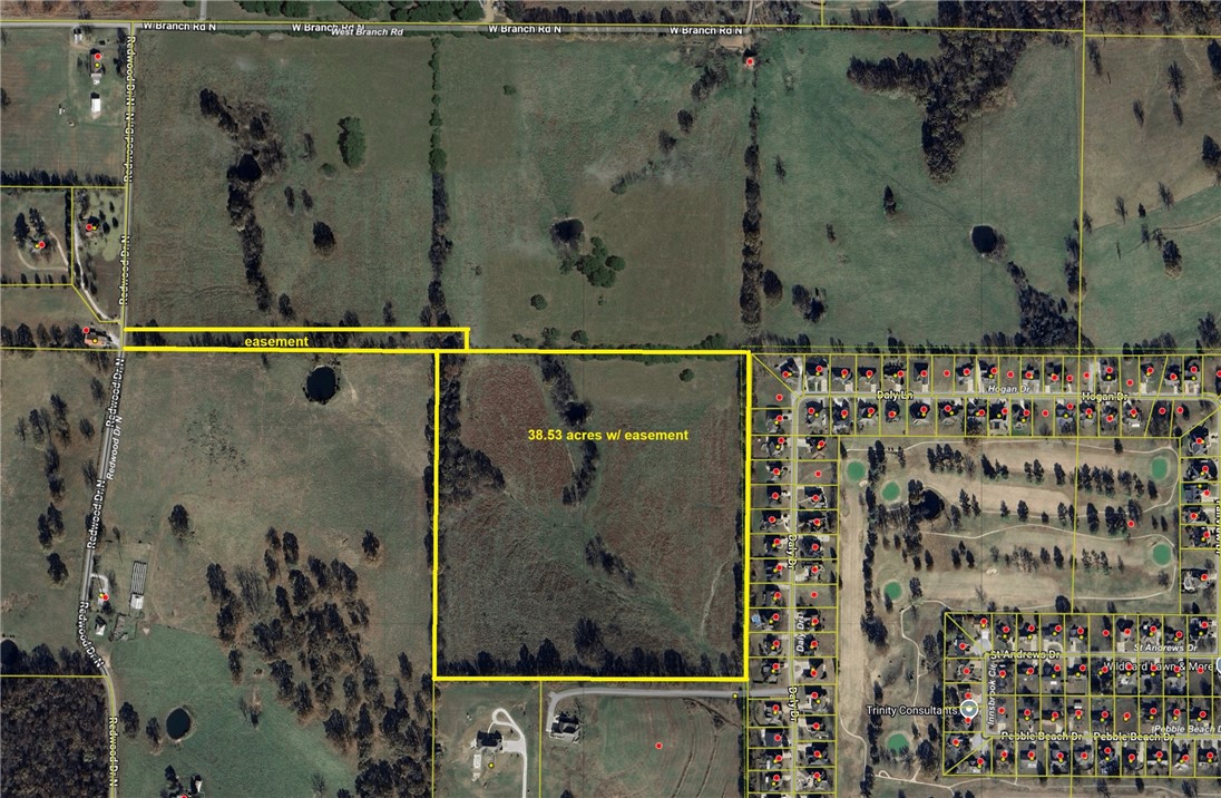 38.53 surveyed acres with deeded easement. Rolling landscape with scenic views. Several desirable house sites with development potential. One pond. Water lines, natural gas line, electric are close by but no taps installed.