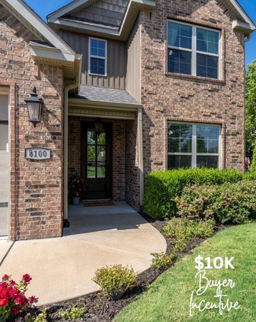 PRICE REDUCED + $10,000 BUYER INCENTIVES! Welcome to this luxe 4 bedroom, 2.5 bath home featuring a generous bonus room and private office in desirable West Springdale, just moments from 3 top-rated schools! Enjoy the light-filled open layout showcasing a designer kitchen with crisp white cabinetry, a sleek gray island, and polished 3 cm granite counters. Custom details add inviting charm to the office, living room fireplace, and kitchen. Enhanced bathrooms include extensive tilework and double vanities for added convenience. French doors open to the primary suite’s spa-like bath with jetted tub and an upgraded custom tiled shower creating a relaxing retreat. Step outside to an expansive covered patio ideal for unwinding, grilling, or hosting friends. New roof and guttering in 2025 provide peace of mind. Nestled in the picturesque Tuscany community known for its welcoming and vibrant atmosphere, pool with clubhouse, and neighborhood pride. Minutes to shopping, dining, & quick I-49 access.