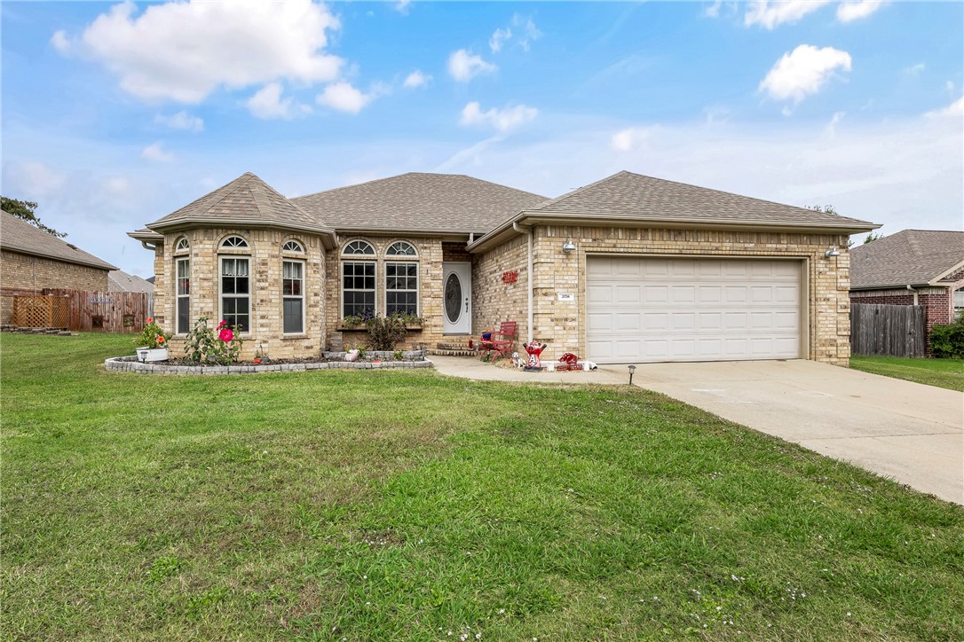 All brick one level home on a quiet cul-de-sac street with a split floor plan, lots of extra touches! The galley kitchen includes all appliances to convey, butcher block counters, custom light fixture, & pantry. The Primary bedroom suite enjoys ambiance of the electric fireplace, Jacuzzi tub and a large super organized closet. Even the laundry room has been customized with storage, shelves, and drop down butcher block table for ironing or folding. Now to the backyard! Spend time outside in the new this summer metal louvered & screened Pergola with all outdoor furniture included, situated on the newly poured 280ā sq ft concrete patio, swim in the above ground heated pool or tinker in the 200 sq ft heated & cooled detached shop building. Added bonus the house is wired for a 220 generator, has a new HVAC, attic storage & two additional yard sheds! Don't miss your opportunity to make this your home!