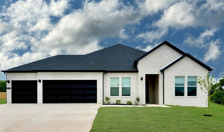 The Garland plan in Renley Rae in Springdale, AR! This plan offers 4 bedrooms and 3 bathrooms! Single-story homes feature engineered wood flooring throughout and tile flooring in the primary bathroom. The kitchen features quartz countertops, 42’’ cabinets, black hardware, and a gas range. The living room features a beautiful modern fireplace with a poplar mantle! Fans are included in all bedrooms and the living room! The primary ensuite will have a walk-in shower, separate tub, and quartz countertops! The exterior of these homes will have 4-sides brick with Hardie® siding (per plan) with a 3-car garage! Each home will have a lovely covered back patio. Taxes, HOA, and parcel TBD. Home is located within Tontitown city limits, but has a Springdale address and zip code.