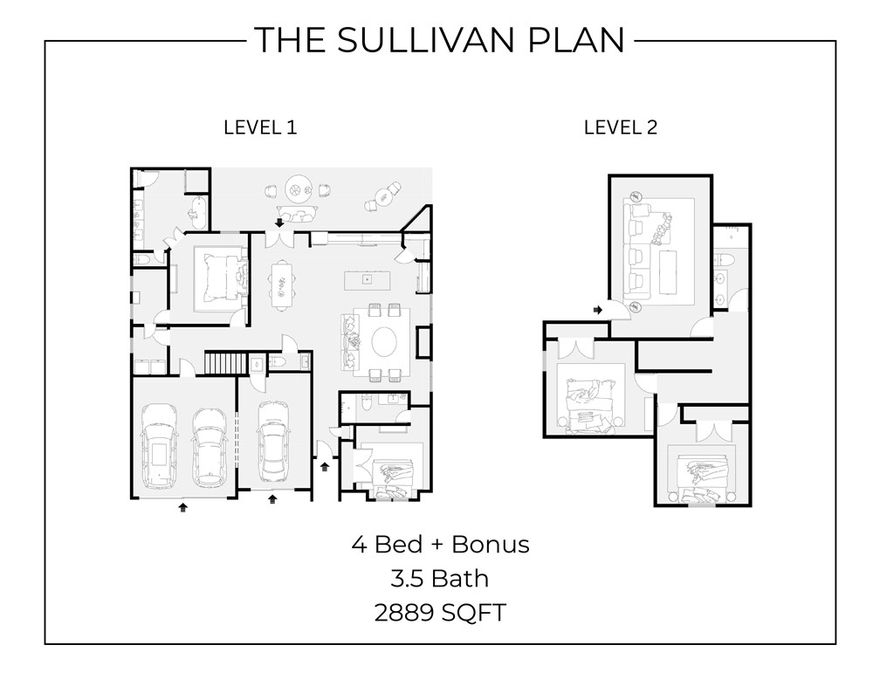 This home is under construction but is the same plan of pictures of a finished home. Contract early, and pick your finishes at our design center. From contract to close, it is about a 6 month process. The Sullivan Plan offers 4 bedroom, 3.5 baths including two bedrooms and a bonus room upstairs, while the main level features one secondary bedroom and a private primary suite with direct access to the utility room. The open-concept living area flows seamlessly into a thoughtfully designed kitchen, complete with a breakfast nook, large island, and an expansive walk-in pantry making it a standout space for cooking and gathering. Highlights include a covered back patio with a convenient storage room and a 3-car garage. Walkable to Centerton Gamble and Bentonville West High School and just 10 minutes to Downtown Bentonville. Fence blinds and gutters are included. Introductory pricing for a very limited time. Pricing will go up soon. Contract today!