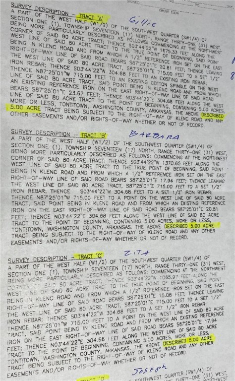 Tontitown Outlots - Land