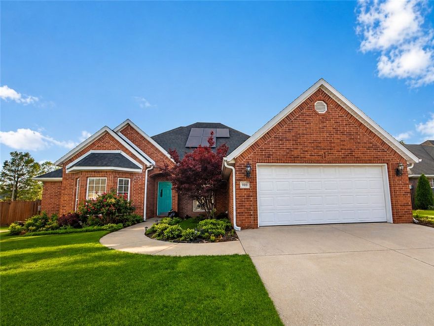 This property offers a great opportunity for buyers looking to add their own personal touch. Welcome to 989 Lexington Circle in Springdale! This well designed 4 bedroom, 3 bathroom home offers the perfect blend of comfort and functionality. It features two jack & jill bathrooms, offering convenience and privacy. The primary suite is a true retreat, with an oversized walk-in closet and private access to the backyard offering easy in and out convenience, ideal for pet owners. You’ll also love the dedicated dining area, perfect for hosting. This home includes solar panels for added energy efficiency and long term savings. Located in a prime area of Springdale in a great neighborhood, with easy access to I-49 and Hwy 71B, you’re just minutes from everything Northwest Arkansas has to offer.