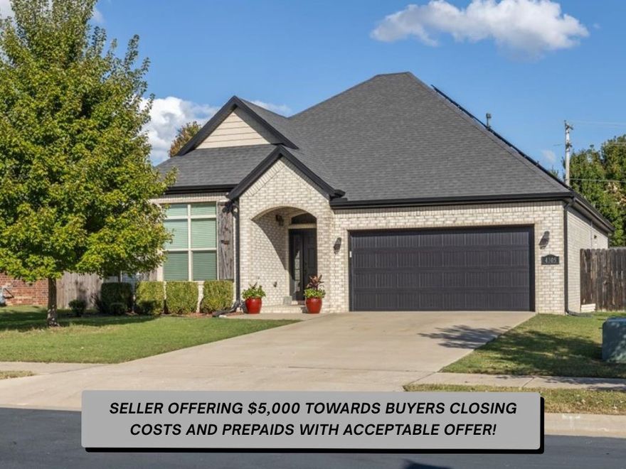 Situated in the highly sought-after Cornerstone Ridge community of Bentonville, this exceptional home perfectly blends sophistication, comfort, and style. Ideally located just minutes from Walmart Headquarters, Coler Mountain Bike Preserve, and vibrant Downtown Bentonville, with easy access to I-49 only four miles away. Featuring an open and inviting floor plan, the home showcases a beautifully designed kitchen with a spacious center island, abundant cabinetry, stainless steel appliances, and a gas range. The bright living area highlights a brick gas fireplace, crown molding, and elegant engineered hardwood flooring. The primary suite offers a private retreat complete with a spa-inspired bath featuring dual vanities, a jetted tub, a walk-in shower, and a generous walk-in closet. A versatile bonus room provides flexibility for a fourth bedroom, home office, or playroom. Enjoy outdoor living on the covered patio and extended wood deck, perfect for relaxing evenings or entertaining guests.