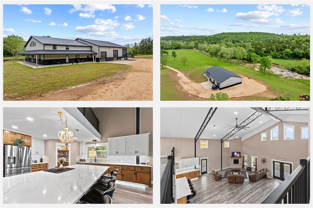 Welcome to the kind of life youāve been dreaming aboutāwhere wide open space & luxury living all come together. Built in 2023, this true barndominium isnāt just a homeāitās a lifestyle. With nearly 4,000 sqft of open living space & 3,600 sqft attached shop, itās perfect for anyone who wants to live, work, & play without compromise.
Whether youāre hosting family gatherings around the oversized island, unwinding in the spa-inspired primary suite, or walking barefoot through sun-soaked, cleared acres that back to a year-round creekāthis place feels like freedom.
The home features:
A stunning custom kitchen with quartz counters & walk-in pantry
4 bedrooms, 3 full baths, all with upscale finishes
Energy-efficient construction for year-round comfort
All set on 25 level acres bordering West Sugarloaf Creek, where summer swims & sunset bonfires become your new normal. Minutes from a Bull Shoals Lake boat ramp, but a world away from the noise.
This one checks every boxā& then some. Come see it for yourself.