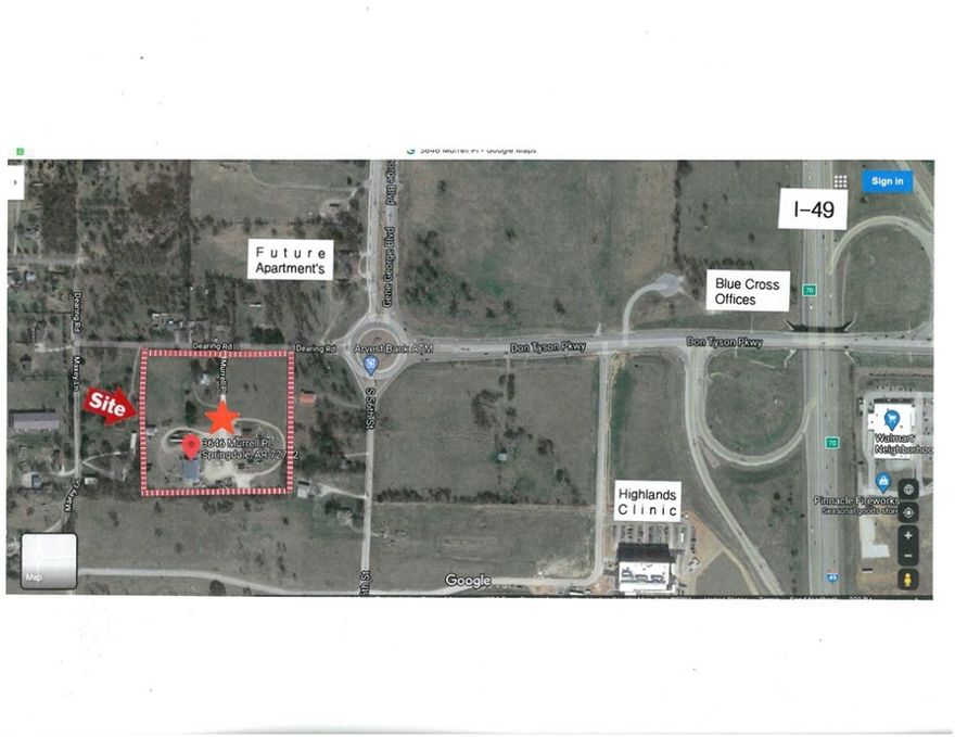 Ten excellent level acres for the future! Very close to the I-49 & Don Tyson Interchange. Next to the Don Tyson & Gene George Round-A-Bout. This woud make a great Office Complex! Nearby is the new Blue Cross-Blue Shield General Offices; Highlands Oncology Clinic; WalMart Neighborhood Market. Just north on Gene George is The Naturals Minor League Ballpark and Arkansas Children's Hospital Northwest! Dearing Rd is scheduled for an an expansion of the five lane Don Tyson Parkway.