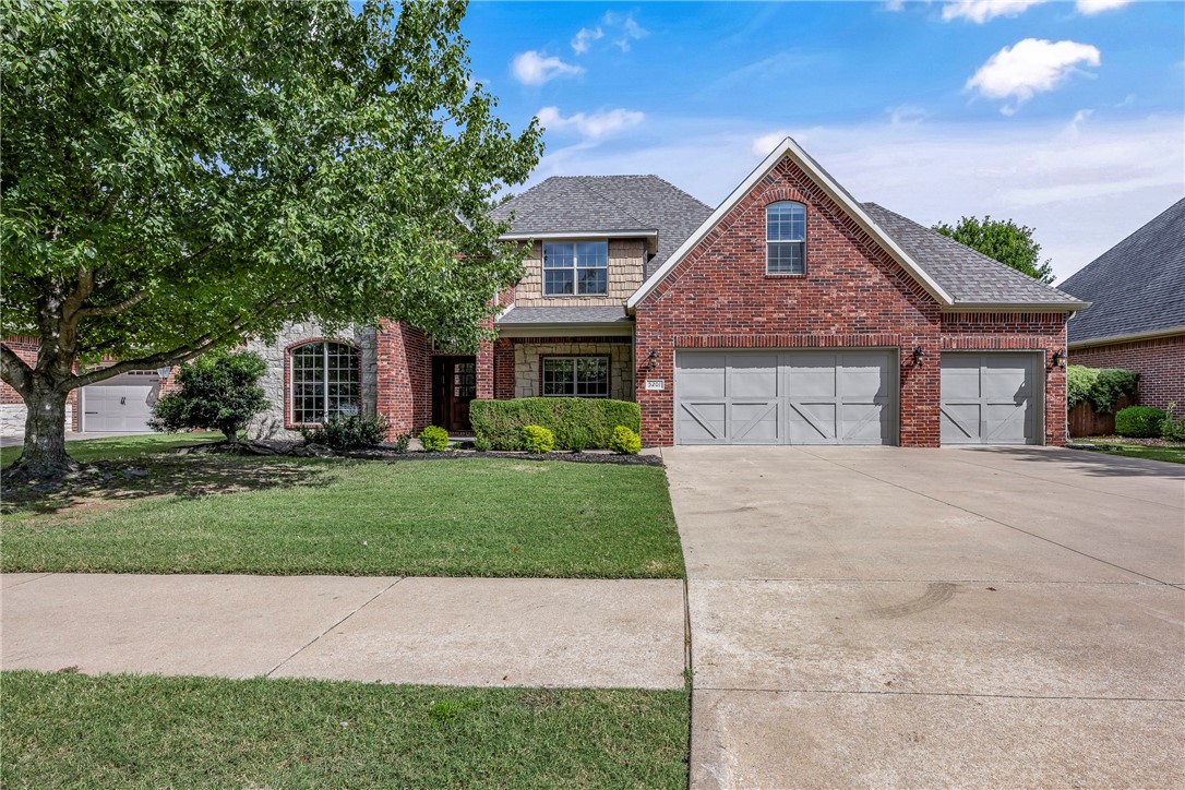 Gorgeous home in Lochmoor Club, named the Best Subdivision in Bentonville! This MUST-SEE home features hardwood floors throughout the whole house. The home layout includes 4 bedrooms, a bonus room, and an executive-style office with French doors and built-in cabinetry. A rare 4-car garage offers ample space for vehicles and storage. The home has been newly painted (2025). The home has also been upgraded with new zoned HVAC system (2025), new roof (2023), and new appliances (oven, dishwasher, and microwave, 2023). This home feels like a newly built house!
Subdivision offers unmatched amenities, including a resort-style dual swimming pool, in-ground spa, tennis court, volleyball court, basketball court, clubhouse, playground, pavilion, and almost completed pickleball court. Enjoy walking distance to the Bentonville Greenway paved trail system and the Bentonville Community Center. Subdivision is also served by the top-rated and highly sought-after schools.