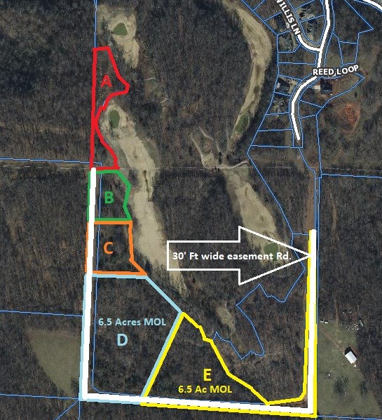 Beautiful level 12 acre tract of land fronting Big Sugar Creek Golf Course. Secluded from other homes yet overlooking the greens and holes 4 & 5. You won't find a prettier spot to build your estate. Additional acreage available and seller to put in gravel road.