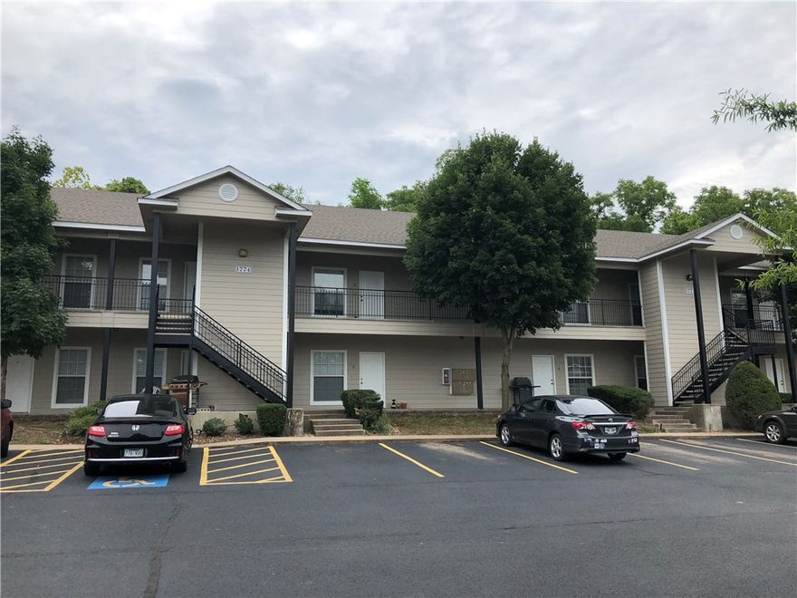 One bedroom apartment located in Candlelight Place Apartments in Fayetteville! Easy access to I49 and U of A campus. Unit includes all kitchen appliances, washer, and dryer. Water and trash paid! Extra storage closet. We process applications as we receive and once an application is approved, we reach out for deposit. Deposit secures the unit not the application. Please be aware of scams. Our application process is to be paid online through a secure portal, and we do not accept cash, CashApp, Venmo, and/or PayPal. Showings through appointments only.  Pictures of like unit - same layout, finishes may vary. No showings until after May 4