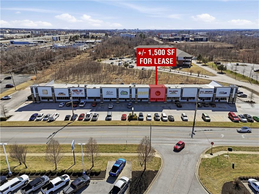 +/- 1,500 SF retail space available in The Shoppes at 28th Street. Currently operating as a barber and salon, the layout offers a functional and inviting setup that can easily accommodate a variety of retail or service users. The space features a spacious showroom floor with ample open area for displays or workstations, a private restroom, utility closet, and rear access door for added convenience and operational efficiency. Its flexible layout makes it ideal for boutique retail, personal services, wellness concepts, or specialty shops. Located near the intersection of SE 28th St and SE Moberly Ln, the property benefits from +/- 18,000 VPD along SE 28th St, delivering strong visibility and consistent traffic flow. The site is less than 1 mile from the I-49 interchange, approx. half a mile from Sam's Club Home Office, and 1.5 miles from Walmart's new Home Office Campus. This is a prime opportunity to secure a well positioned retail space in the heart of Bentonville's continued growth.