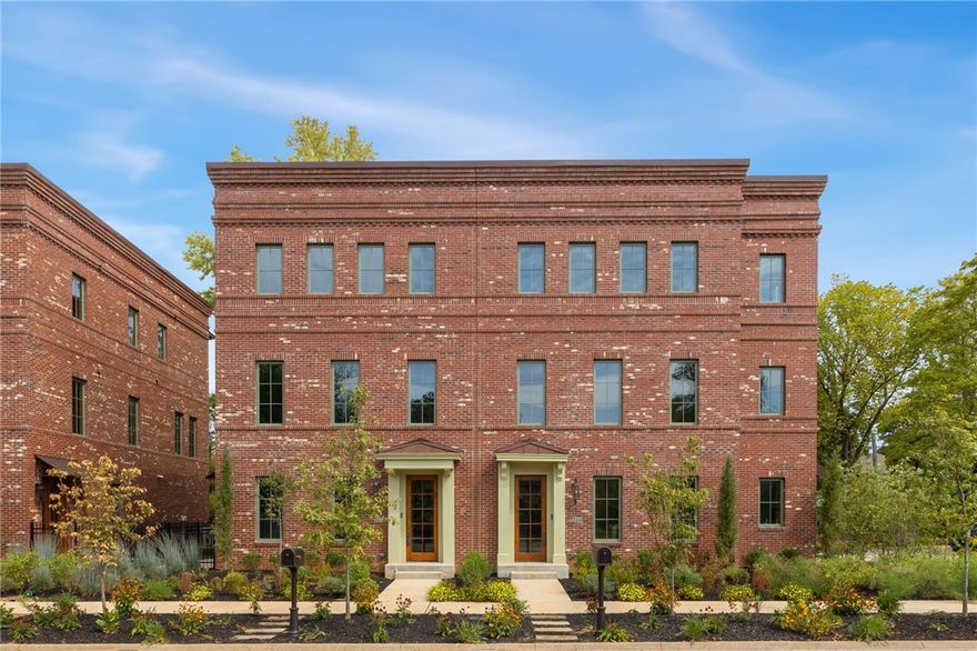 Introducing Park Springs Row!  Four luxury townhomes nestled just blocks from the downtown square and lush Park Springs Park!  3BR, 2BA and 2 half bath.  Office, half bath, and two car garage on the ground level. Kitchen, powder bath, living, and library on the second level, and 3 bedrooms with 2 full baths on the third level. Enjoy sitting by the fireplace or drinking your morning coffee in the library. Cheerful, sunny kitchen outfitted with Wolf dual fuel range, wall oven, and microwave and built-in Subzero fridge. Stroll down to the farmer’s market or go for a quick trail run through the park. From the copper gutters, gas lantern, and native landscaping outside to the white oak balusters, hidden pantry/wine nook, and wallpapered powder bath inside, you’ll appreciate the thoughtful architectural details and high end finishes throughout.  More units available!